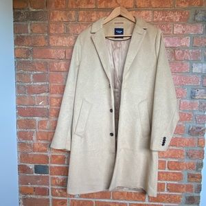 Abercrombie Camel Topcoat Size M